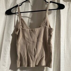 Forever 21 cami in a crème/beige color ribbed material